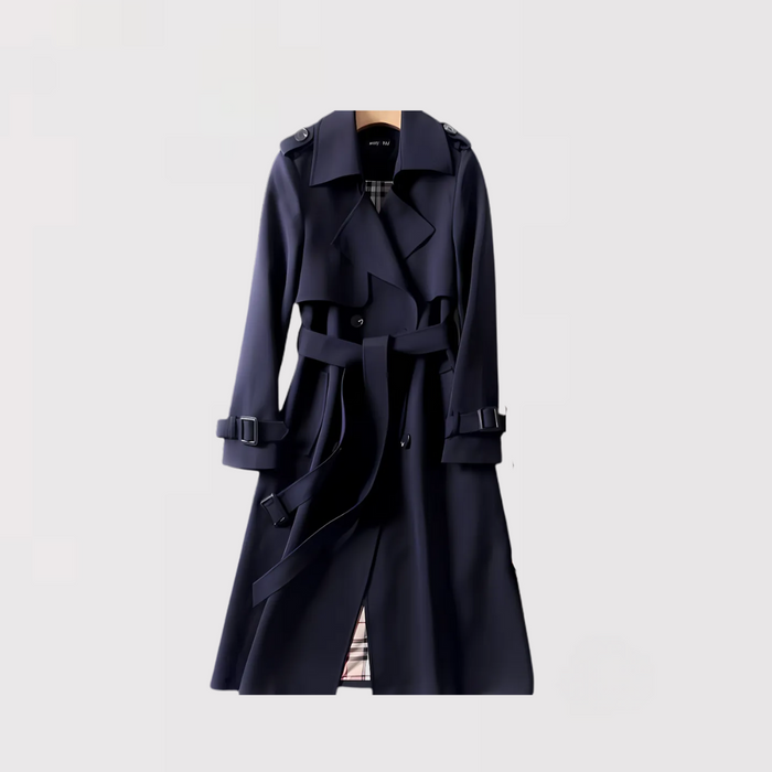 Nina – Timeless Double-Breasted Trench Coat for Effortless Sophistication