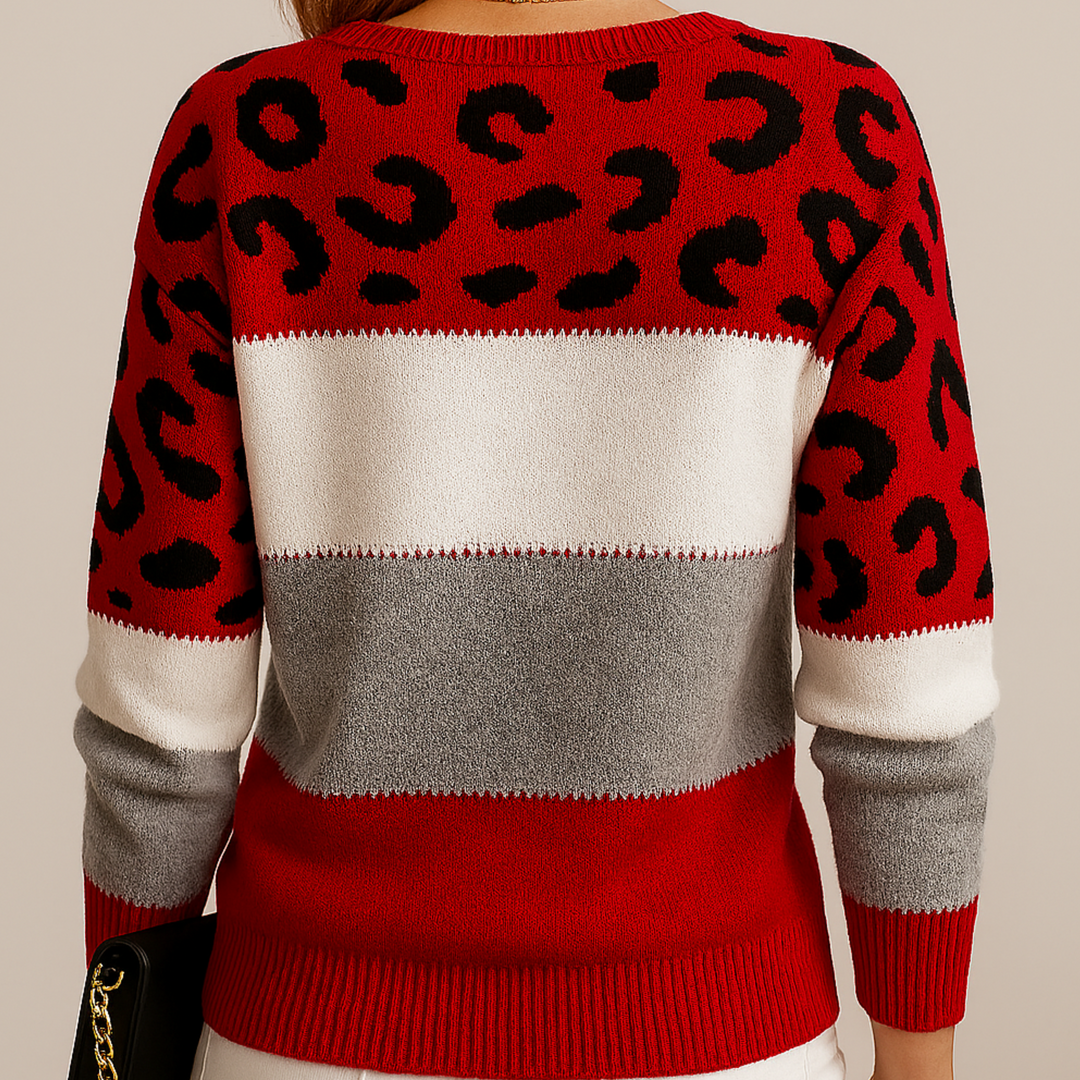 Charlene – Leopard Print Casual Sweater For Everyday Elegance
