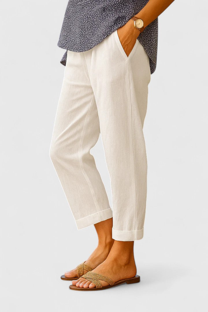 Annie - Relaxed Cropped Pants for Effortless Warm-Weather Style