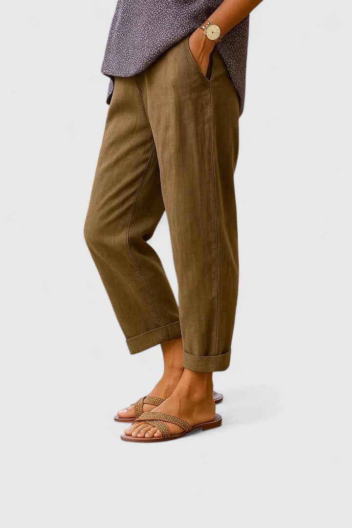 Annie - Relaxed Cropped Pants for Effortless Warm-Weather Style