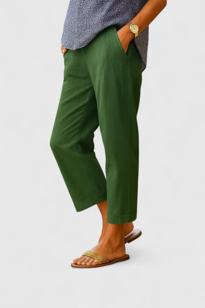 Annie - Relaxed Cropped Pants for Effortless Warm-Weather Style