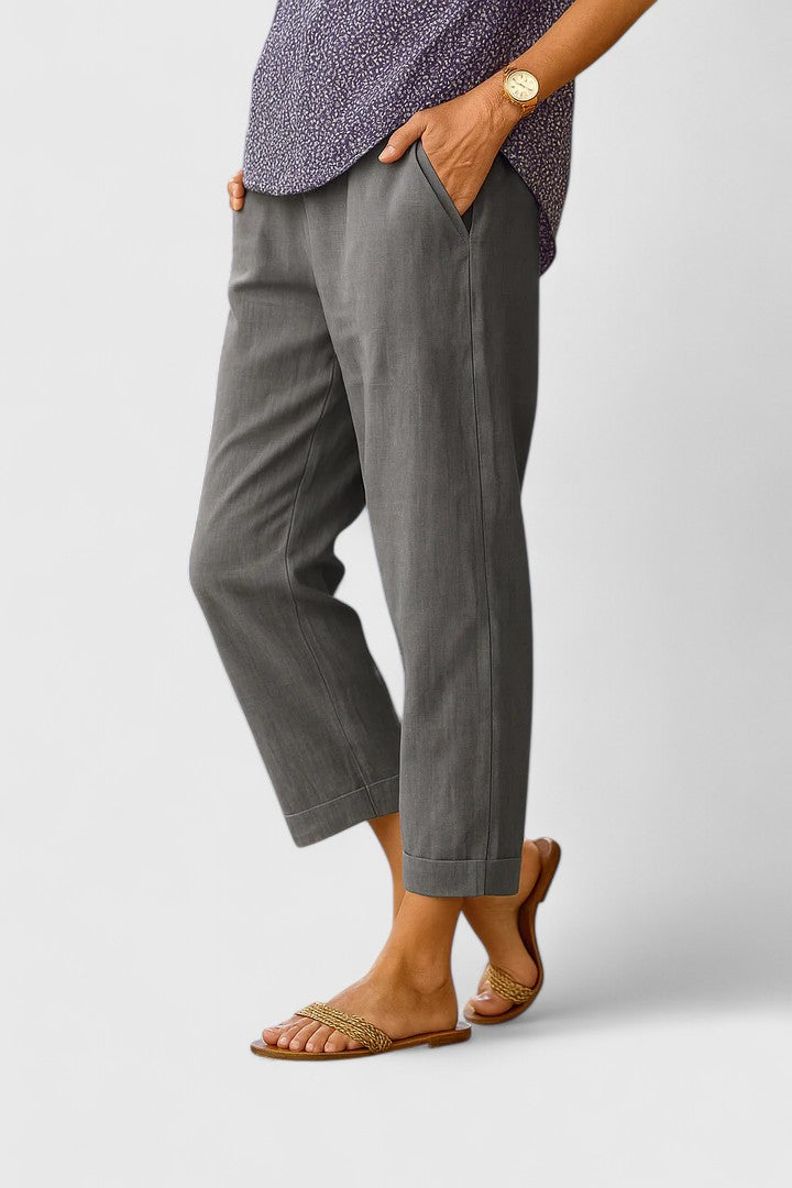 Annie - Relaxed Cropped Pants for Effortless Warm-Weather Style