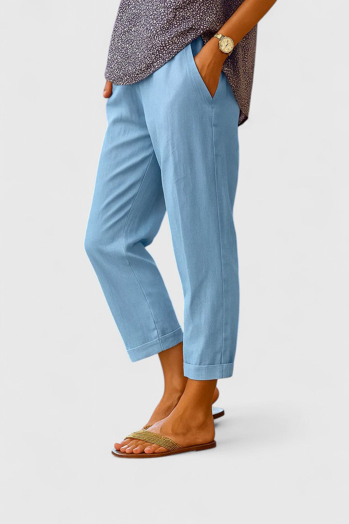 Annie - Relaxed Cropped Pants for Effortless Warm-Weather Style