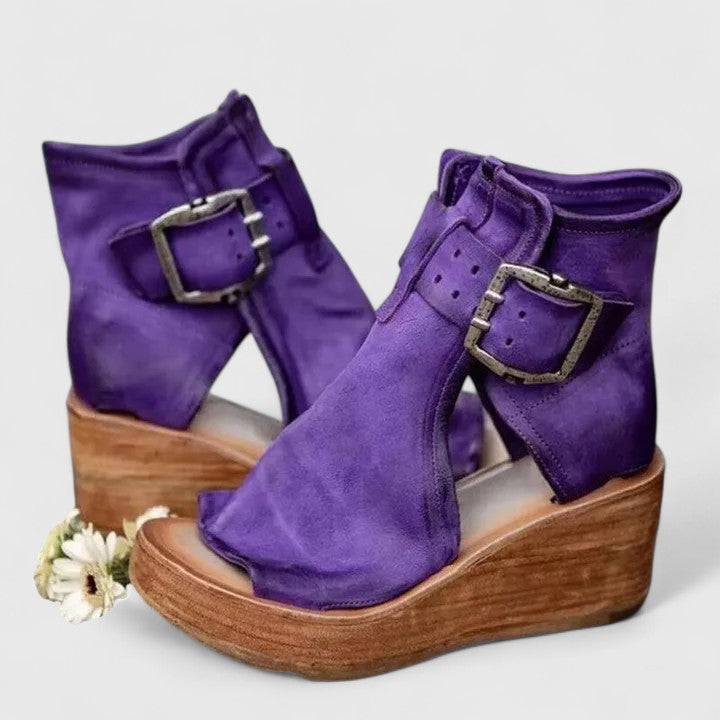 Carmina - Effortless Lift Open-Toe Boots for Confident Style