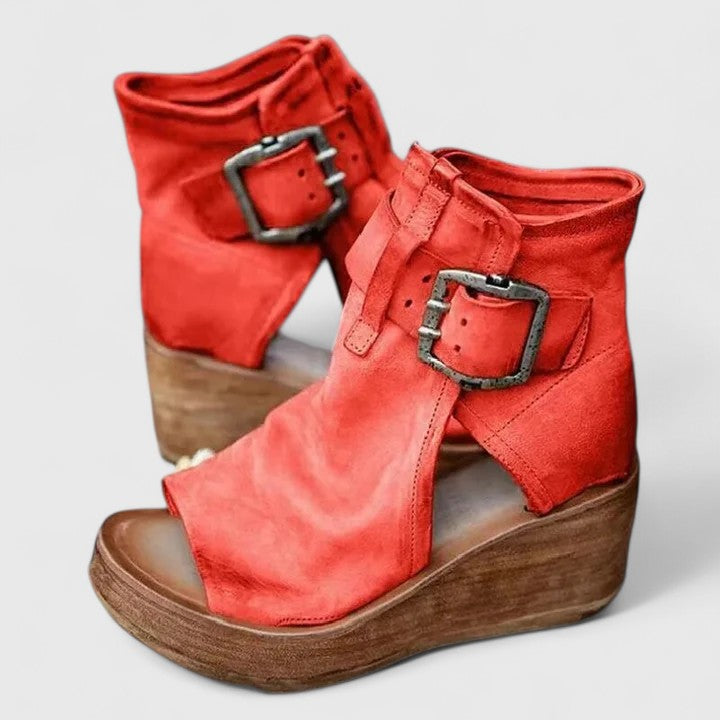 Carmina - Effortless Lift Open-Toe Boots for Confident Style