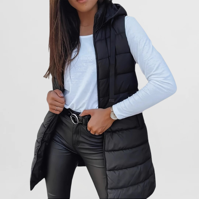 Caisley - Lightweight Hooded Puffer Vest for Effortless Warmth