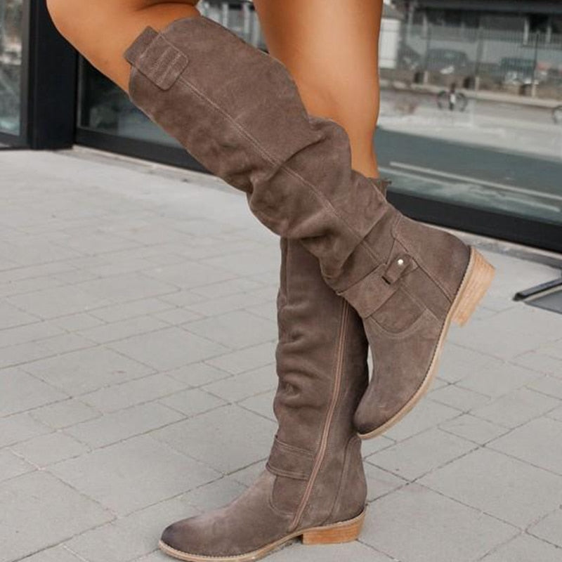 Lina – Slouch Knee-High Boots for Cozy, Effortless Style