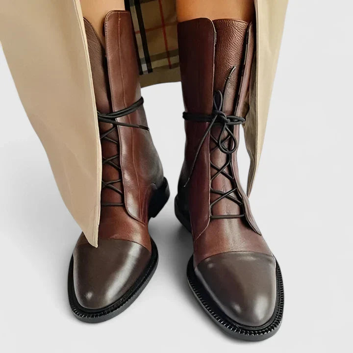 Rosalyndra - Refined Comfort Lace-Up Orthopedic Boots
