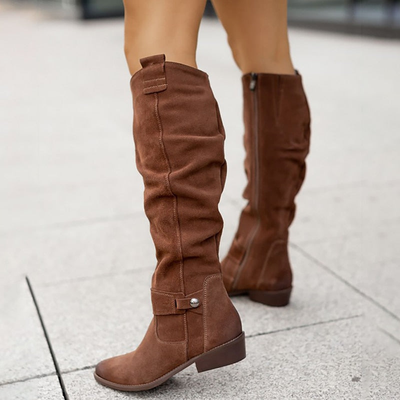 Lina – Slouch Knee-High Boots for Cozy, Effortless Style
