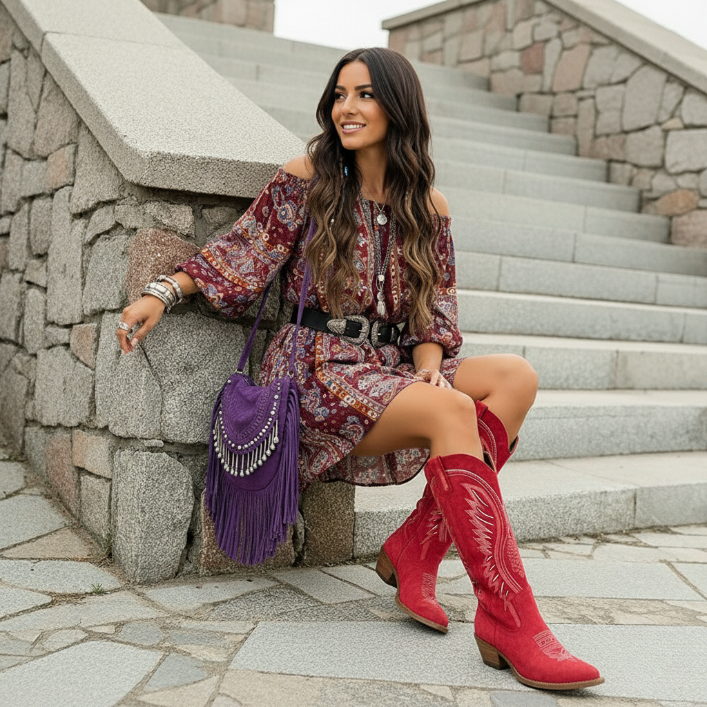 Mia – Embroidered Western Boots for Confident, Timeless Style