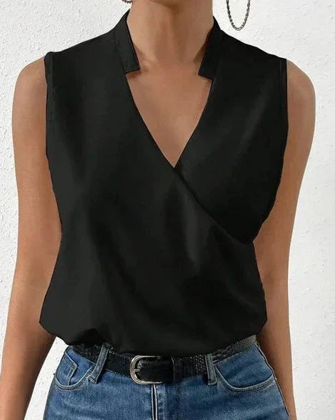 Jenna - Elegant Wrap Blouse for Effortless Sophistication