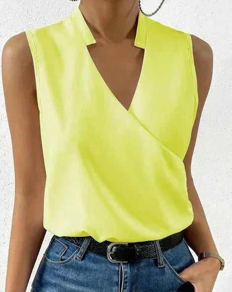 Jenna - Elegant Wrap Blouse for Effortless Sophistication