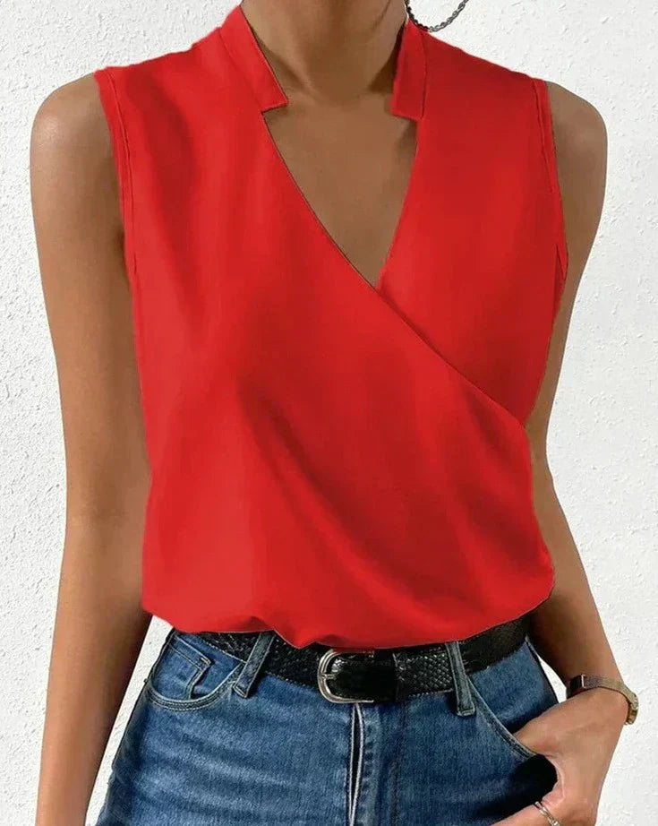 Jenna - Elegant Wrap Blouse for Effortless Sophistication