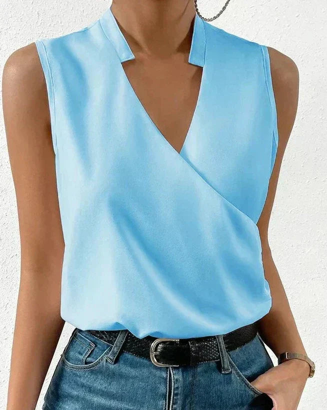 Jenna - Elegant Wrap Blouse for Effortless Sophistication