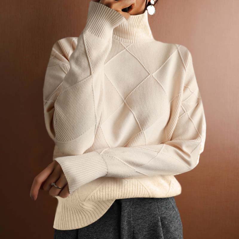 Denise - Textured Turtleneck Sweater for Effortless Warmth