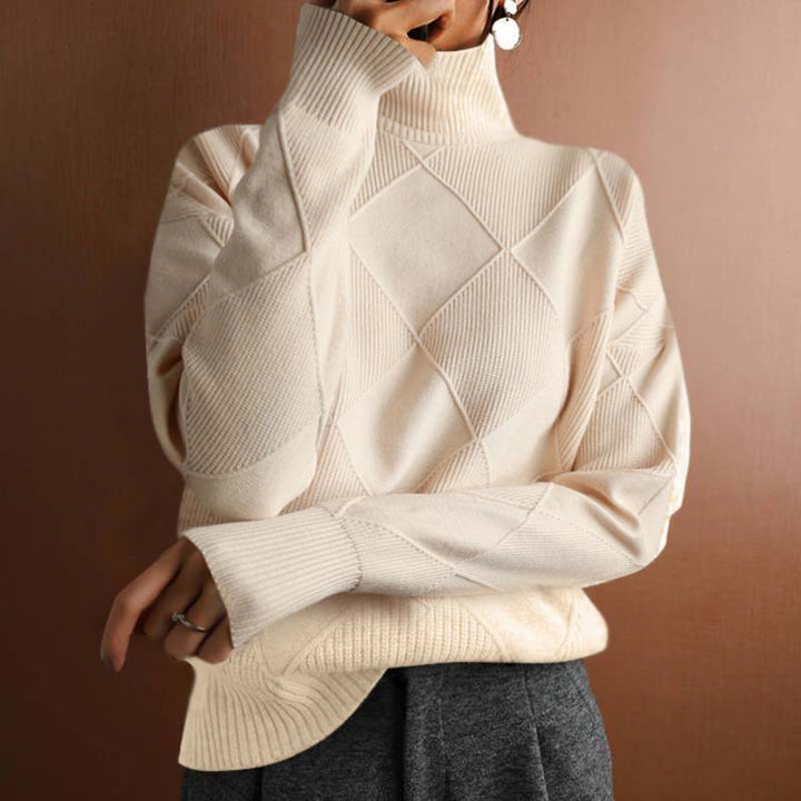 Denise - Textured Turtleneck Sweater for Effortless Warmth