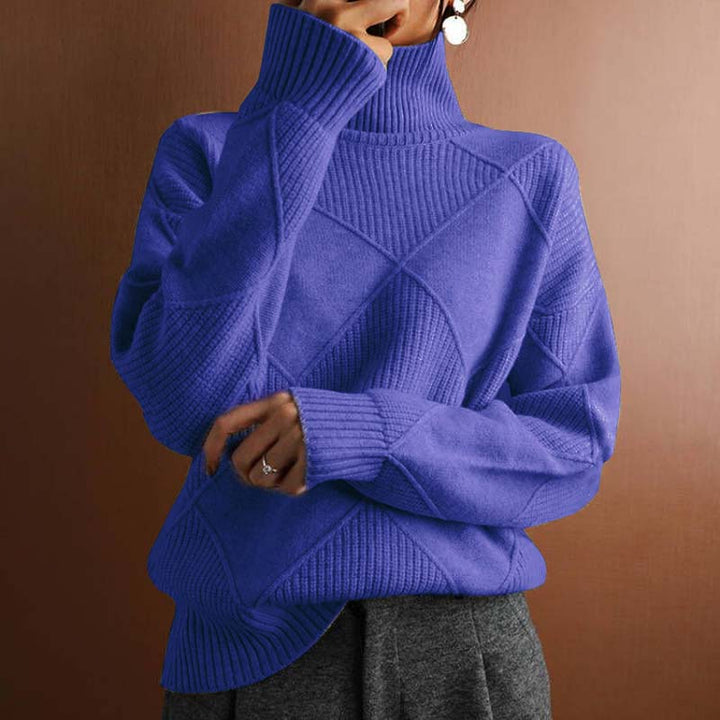 Denise - Textured Turtleneck Sweater for Effortless Warmth