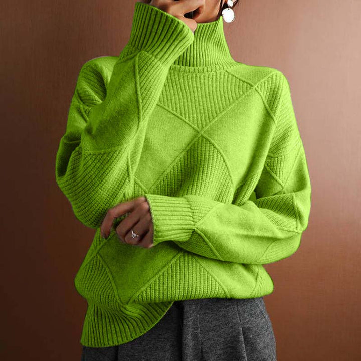 Denise - Textured Turtleneck Sweater for Effortless Warmth