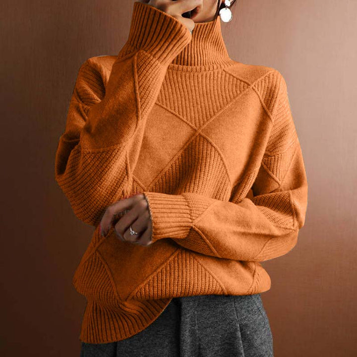 Denise - Textured Turtleneck Sweater for Effortless Warmth