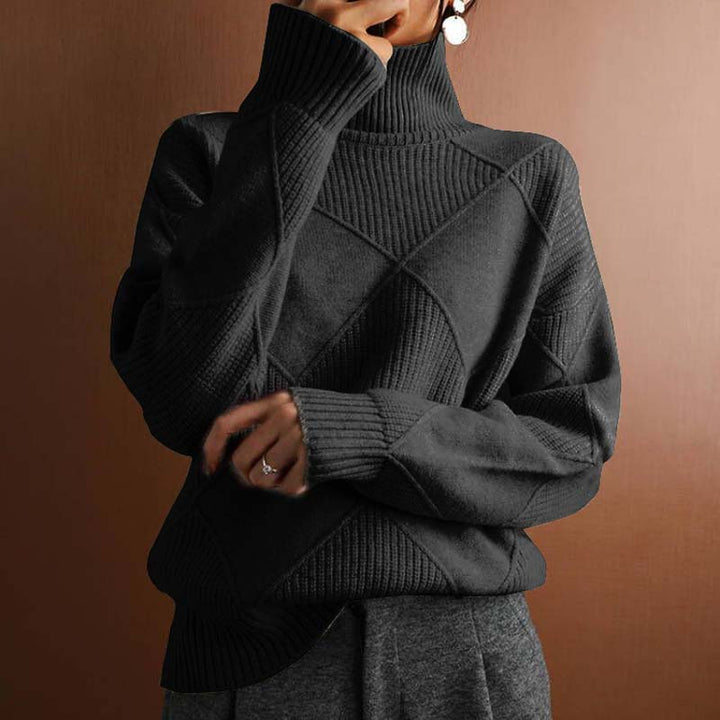Denise - Textured Turtleneck Sweater for Effortless Warmth