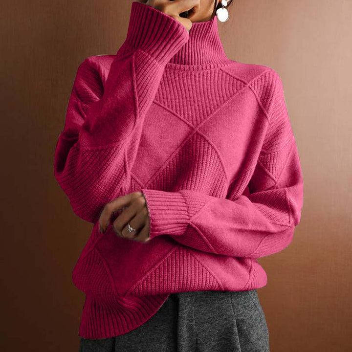 Denise - Textured Turtleneck Sweater for Effortless Warmth