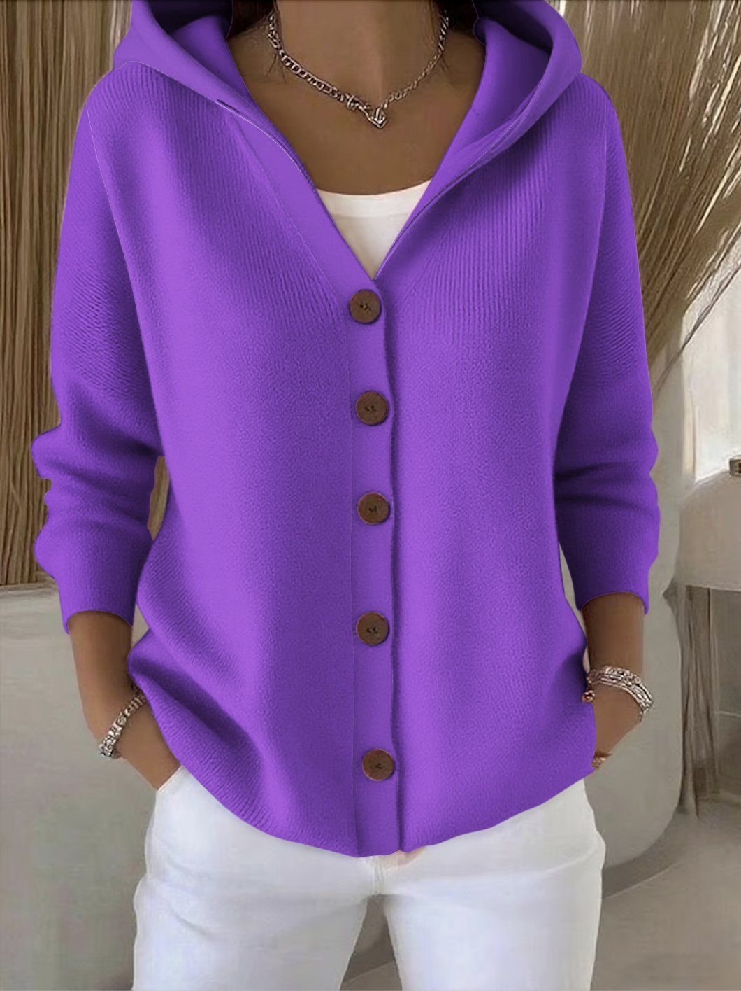 ZOÉ - SOFT HOODED CARDIGAN FOR EFFORTLESS EVERYDAY EASE