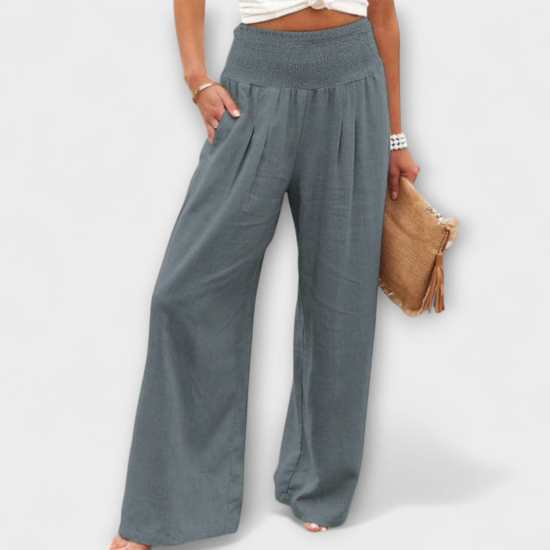 Leah - Casual Wide-Leg Pants for Effortless Ease
