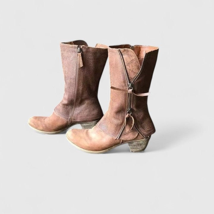 Elarisse - Timeless Charm Mid-Calf Boots for Effortless Confidence