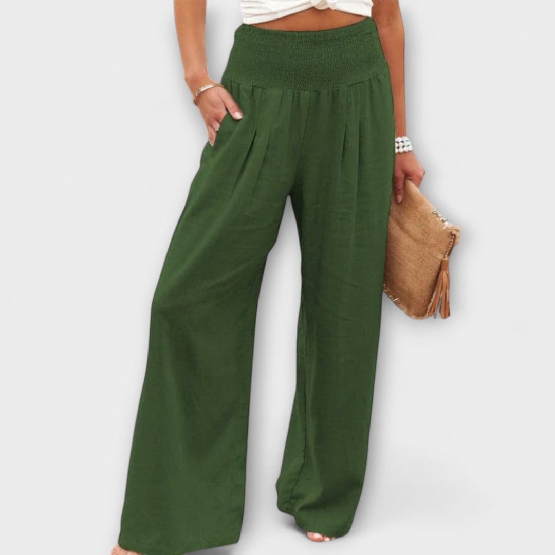 Leah - Casual Wide-Leg Pants for Effortless Ease