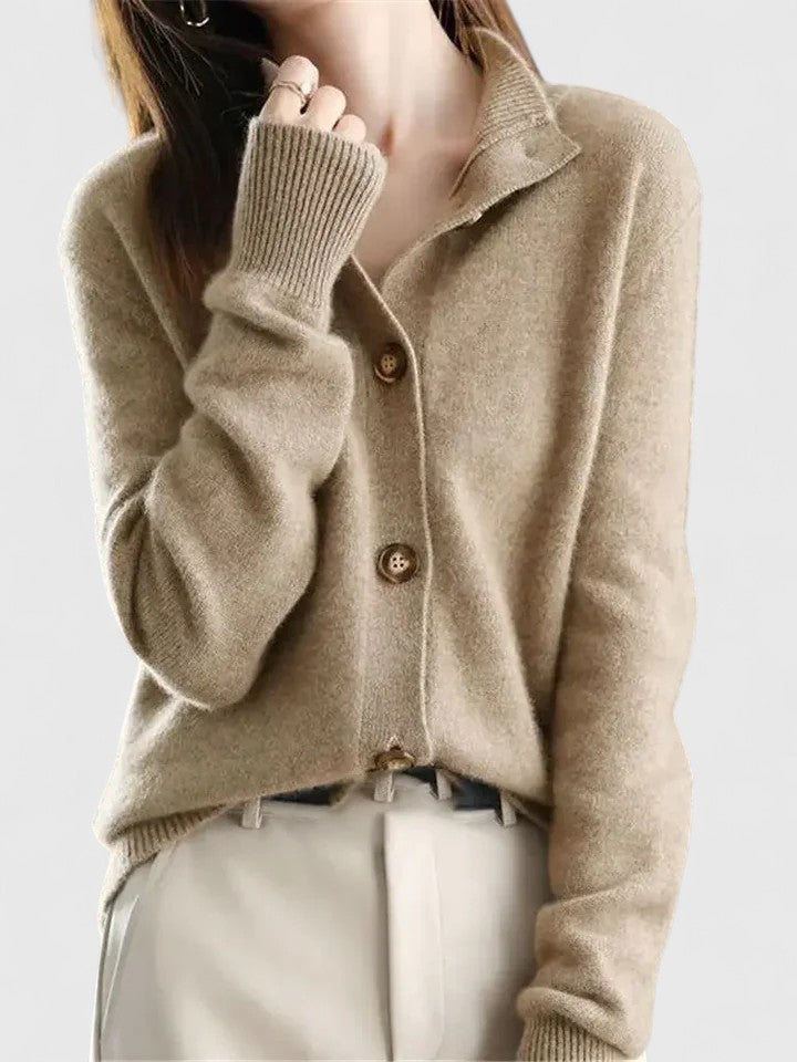 Livia – Soft Knit Classic Cardigan Wrapped in Softness and Comfort