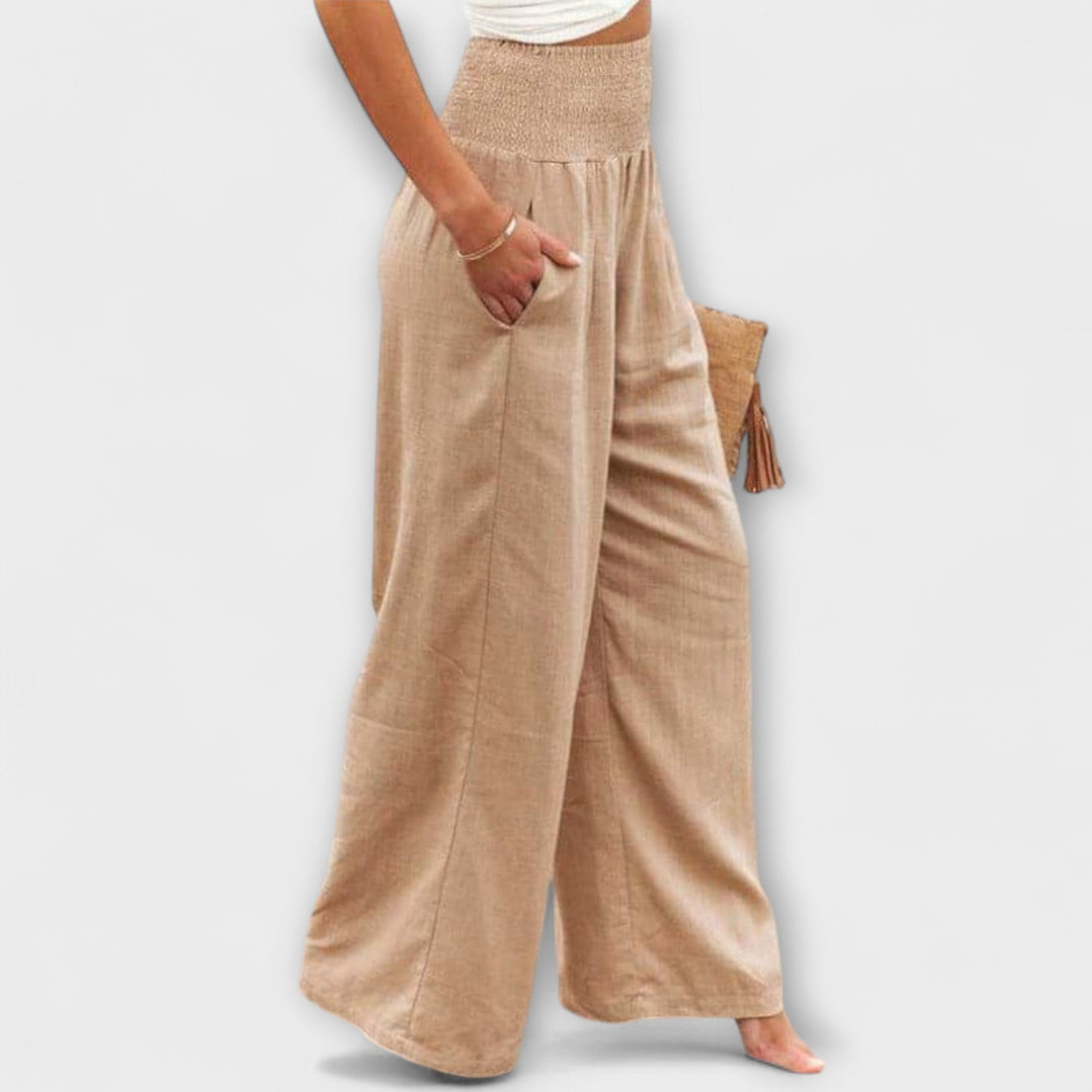 Leah - Casual Wide-Leg Pants for Effortless Ease