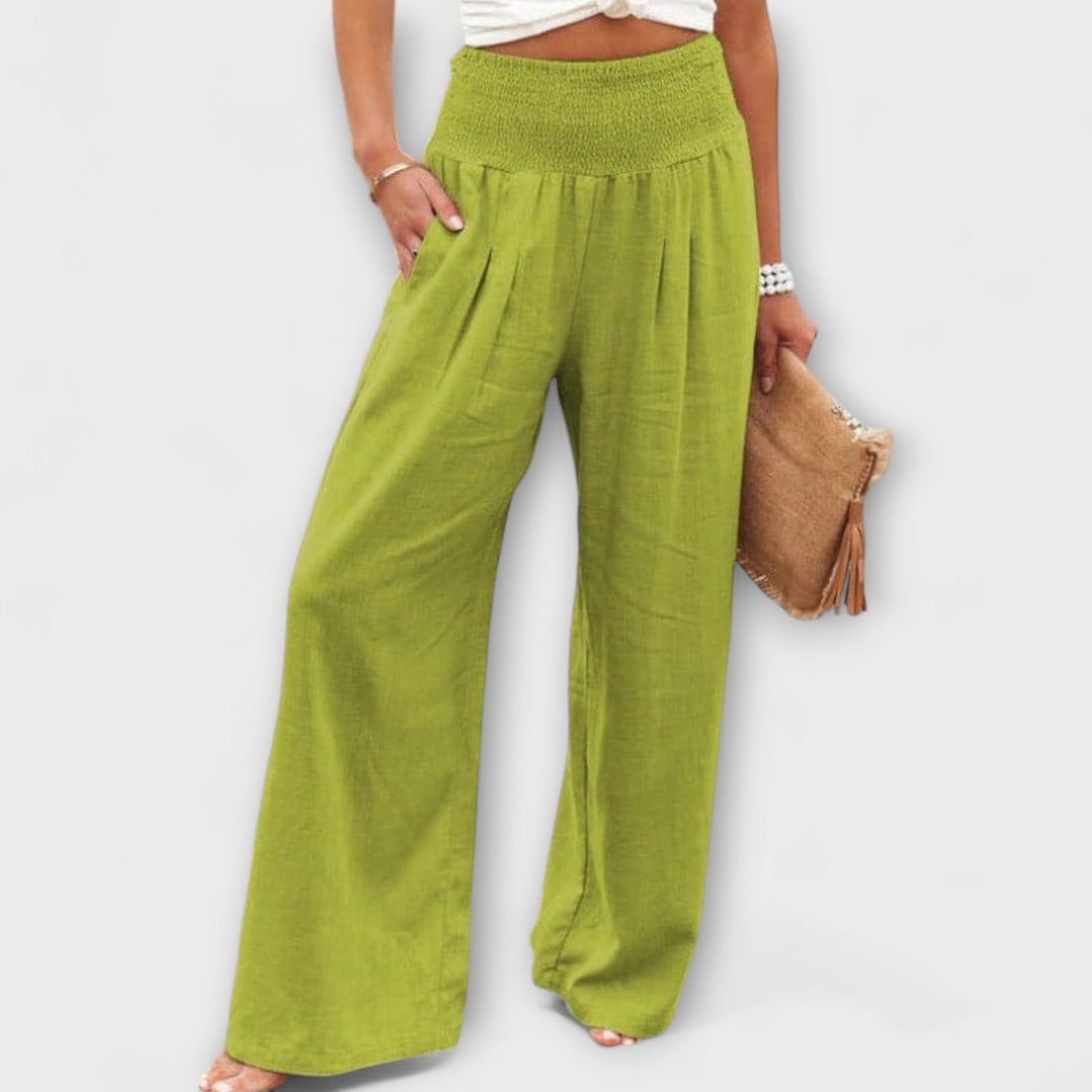 Leah - Casual Wide-Leg Pants for Effortless Ease