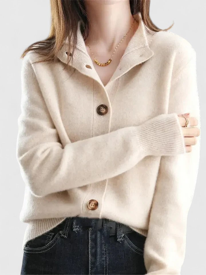 Livia – Soft Knit Classic Cardigan Wrapped in Softness and Comfort