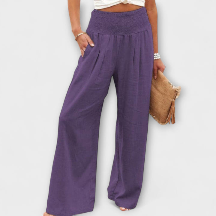 Leah - Casual Wide-Leg Pants for Effortless Ease