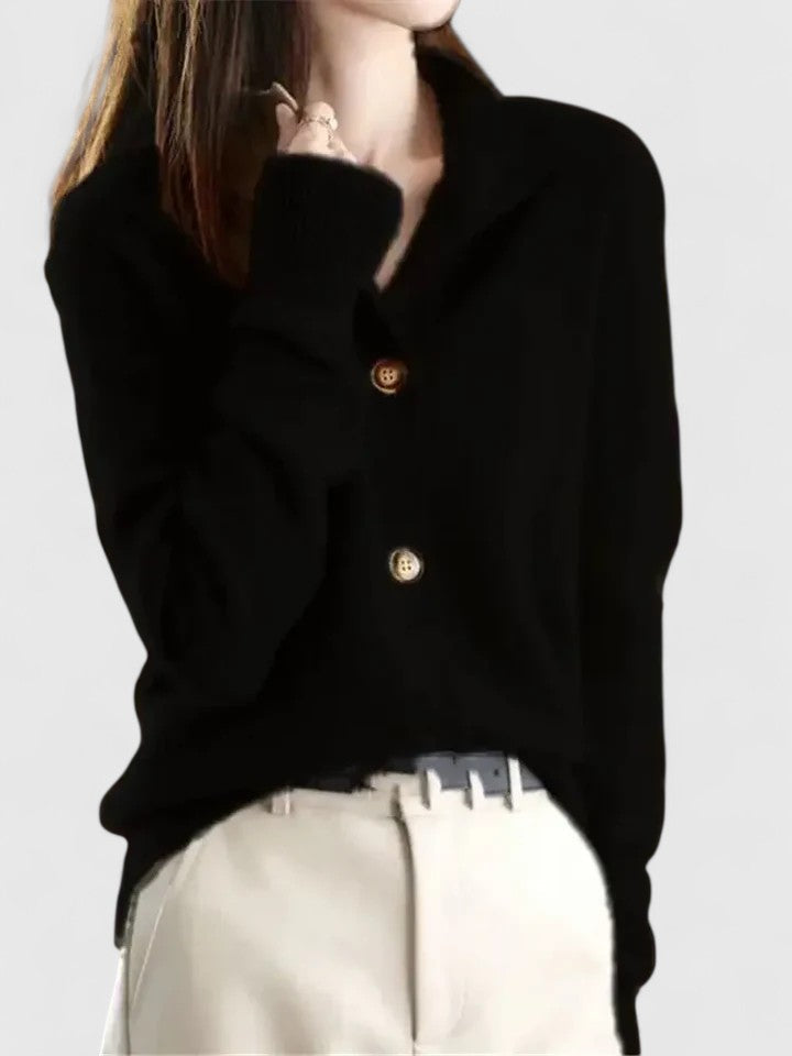 Livia – Soft Knit Classic Cardigan Wrapped in Softness and Comfort