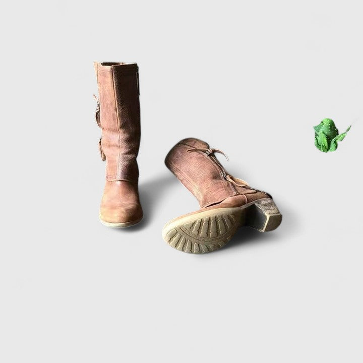 Elarisse - Timeless Charm Mid-Calf Boots for Effortless Confidence