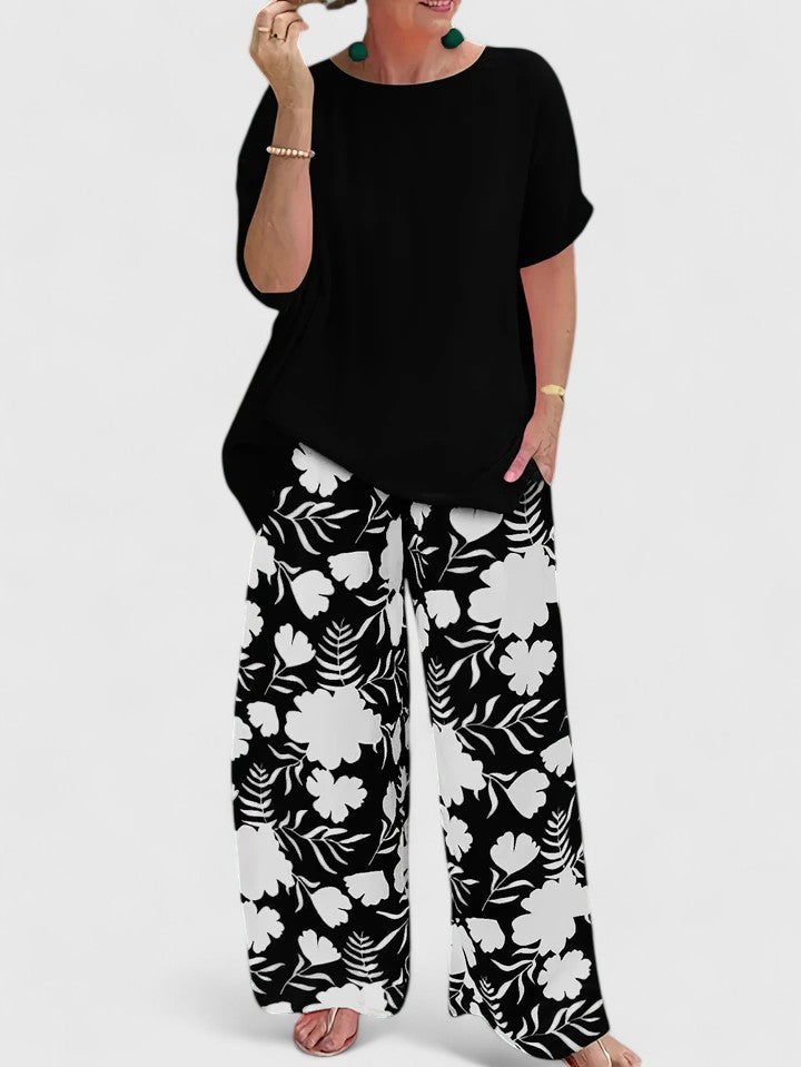 Laura - Floral Wide-Leg Pants for Effortless Comfort
