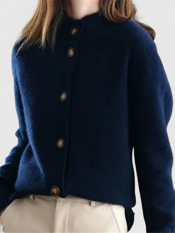 Livia – Soft Knit Classic Cardigan Wrapped in Softness and Comfort