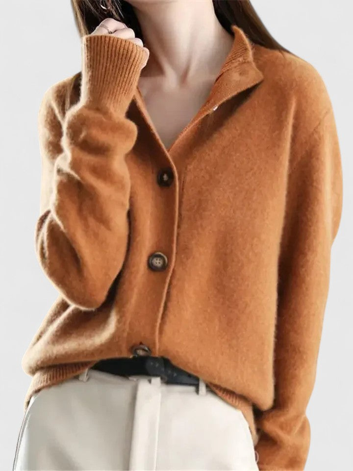 Livia – Soft Knit Classic Cardigan Wrapped in Softness and Comfort
