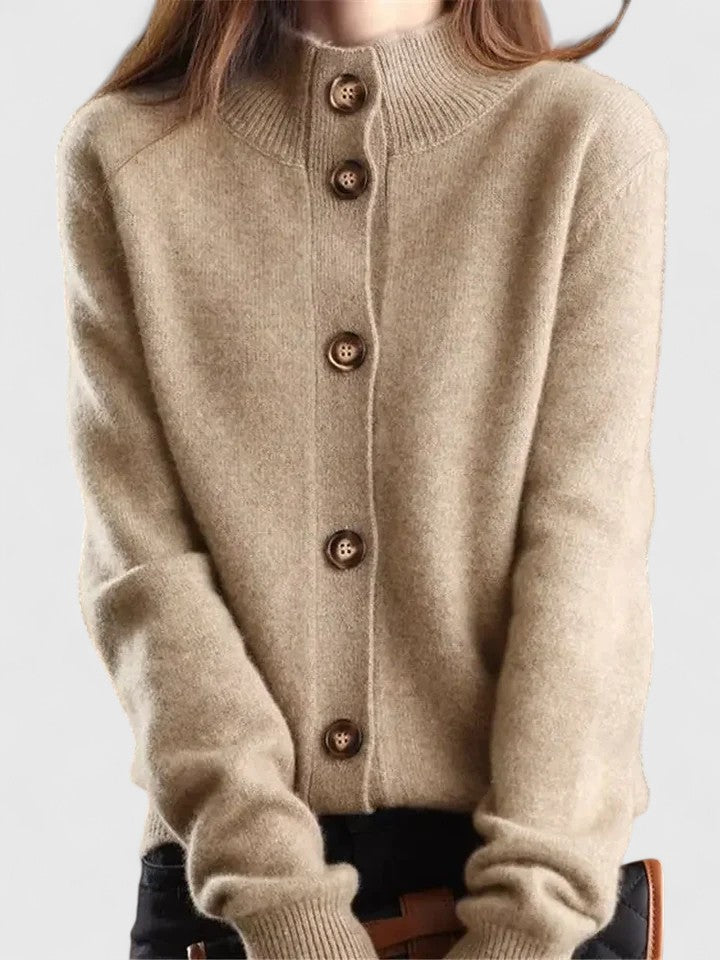 Livia – Soft Knit Classic Cardigan Wrapped in Softness and Comfort