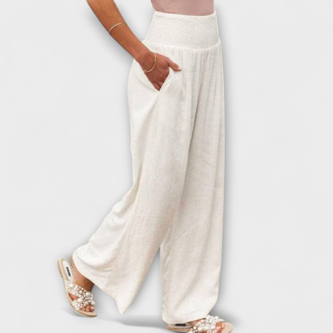 Leah - Casual Wide-Leg Pants for Effortless Ease