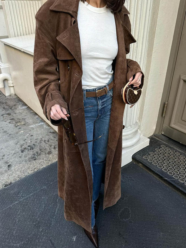 Énora - Long Trench Coat for Timeless Sophistication