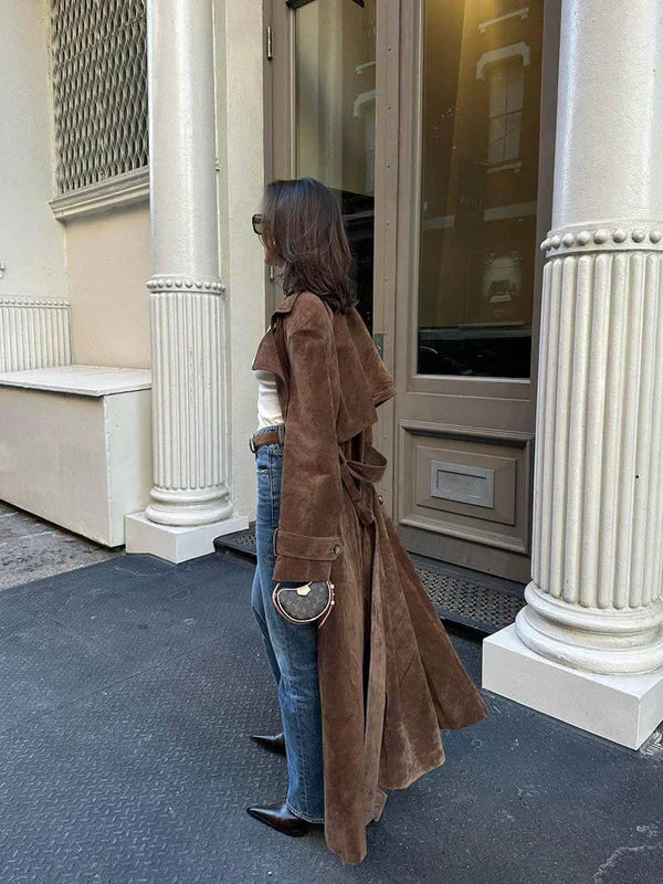 Énora - Long Trench Coat for Timeless Sophistication