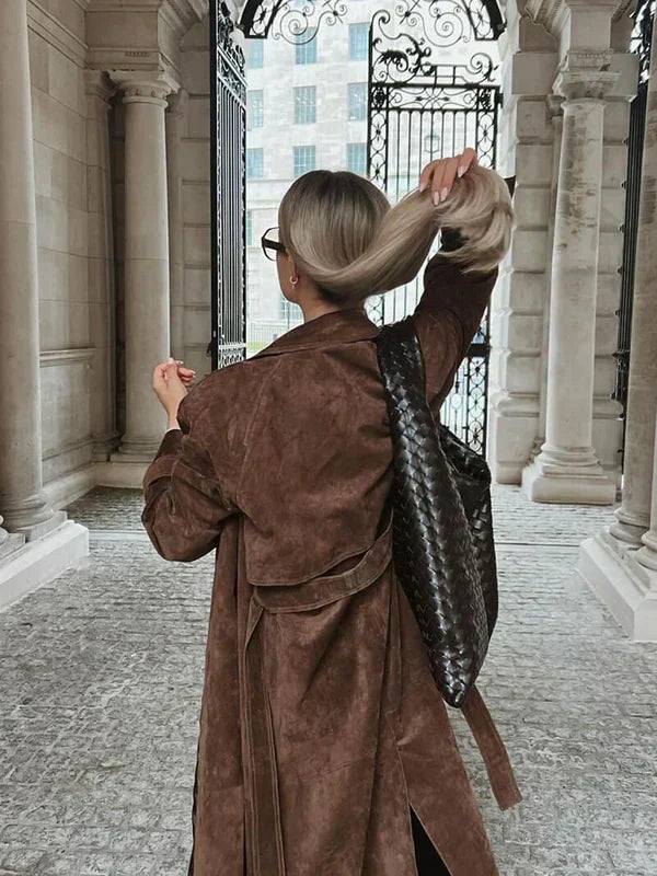 Énora - Long Trench Coat for Timeless Sophistication