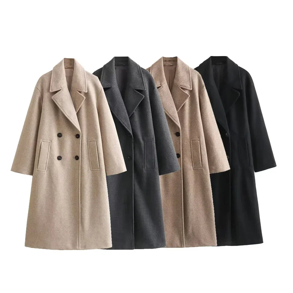 Arielle - Timeless Long Coat for Effortless Sophistication