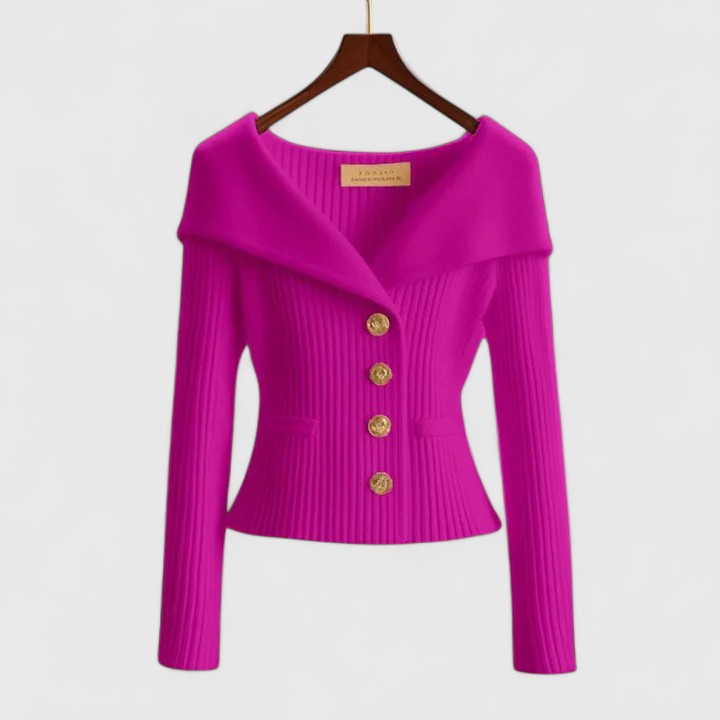 Gabrielle - Sculpted Knit Cardigan for Timeless Elegance