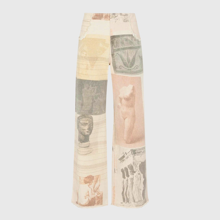 Venus - Artistic Wide-Leg Jeans for Effortless Edge