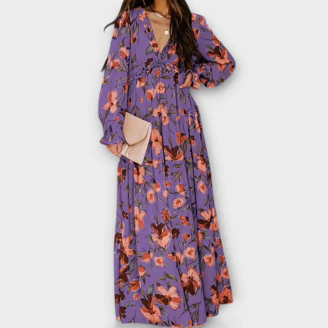 Isabella – Elegant Floral Maxi Dress for Effortless Grace