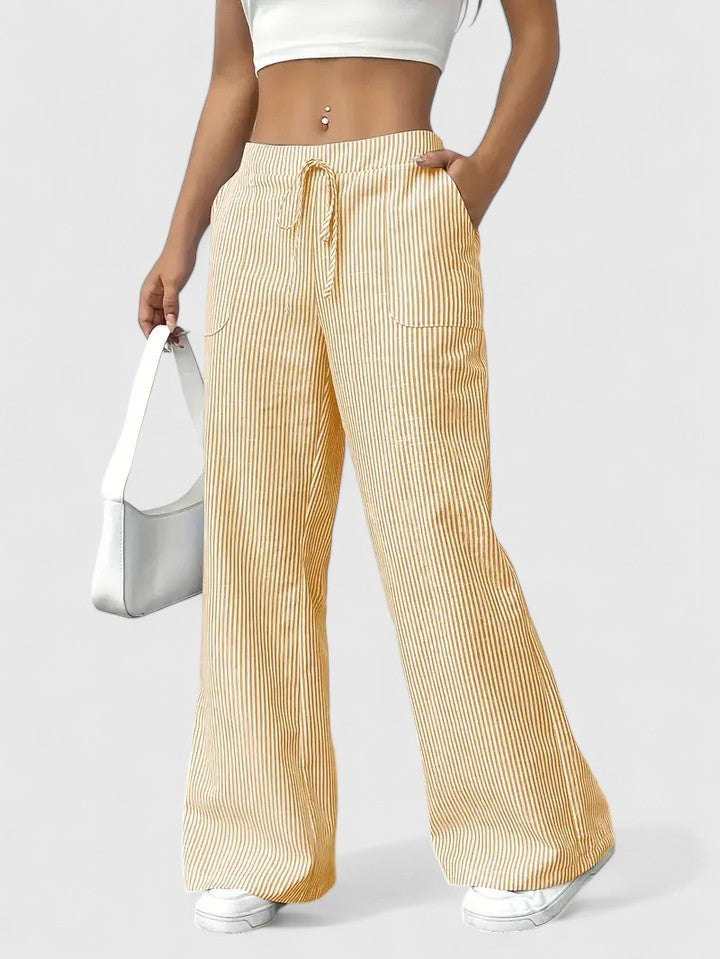 Tate - Drawstring Wide Pants for Laid-Back Sophistication