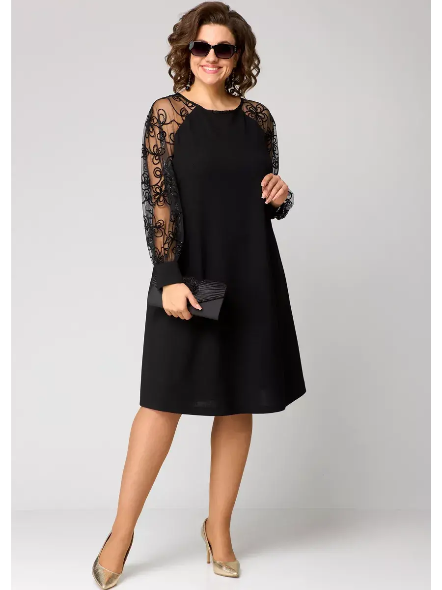 Rachel – Sophisticated Lace-Sleeve Dress Perfect for Special Events